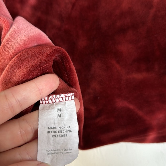 Bebe Burgundy Tie-Dye Hoodie - Picture 4 of 4